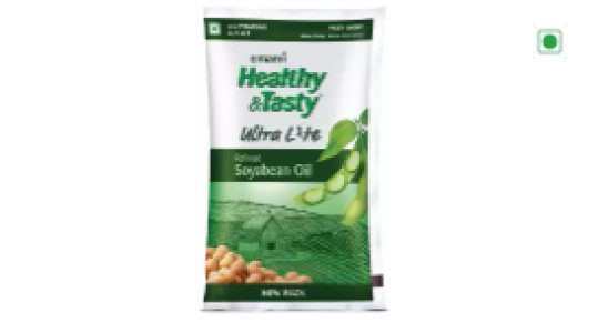 EMAMI Healthy & Tasty Ultra Lite Refined Soyabean Oil Pouch (Soyabean Tel)  (1 L)