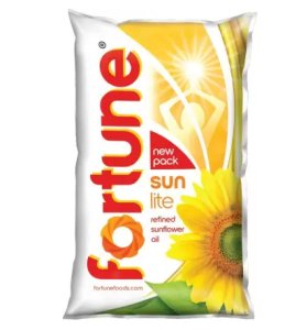 Fortune Sunlite Refined Sunflower Oil Pouch (Surajmukhi Tel)  (1 L)
